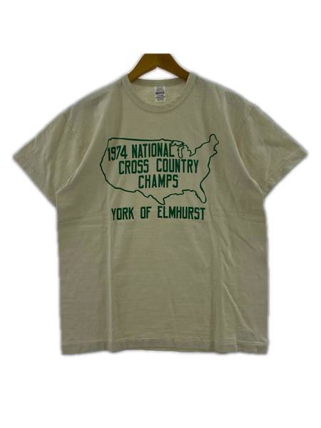 WAREHOUSE 1974 national cross country Tシャツ ベージュ (M)