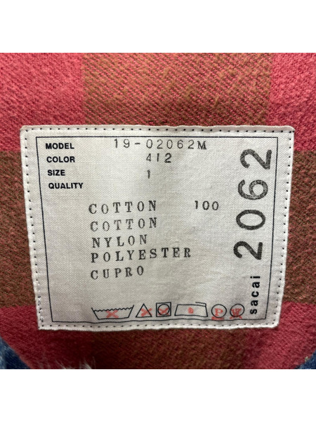 Sacai ソノ他 19FW デニムドッキングモッズコート 1