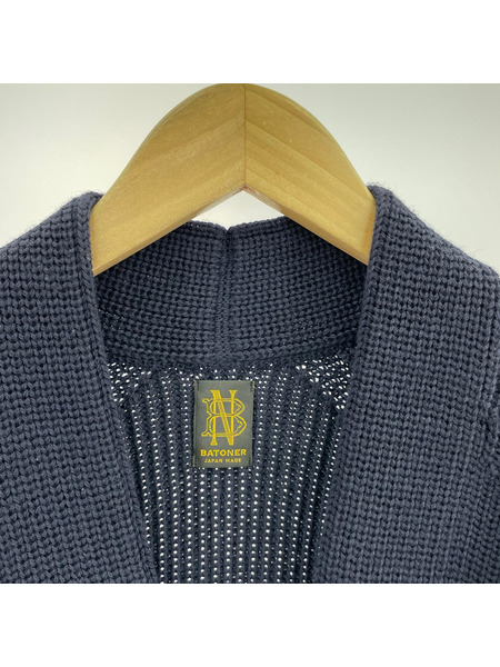 BATONER 25AW ショールカラーカーディガン 3 ネイビー BN-25FM-041