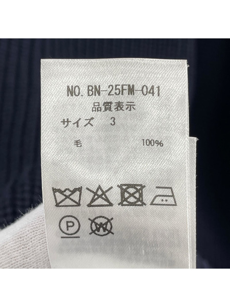 BATONER 25AW ショールカラーカーディガン 3 ネイビー BN-25FM-041