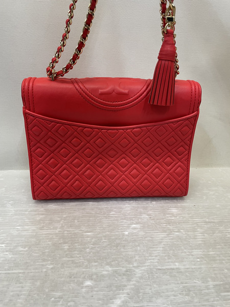 Tory Burch フリンジ チェーンショルダーバッグ 赤[値下]