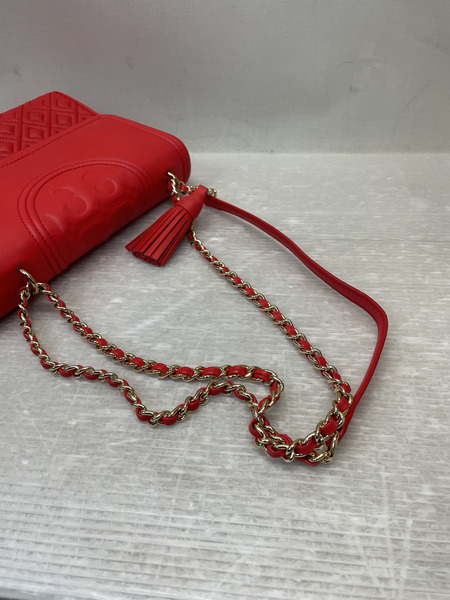 Tory Burch フリンジ チェーンショルダーバッグ 赤[値下]