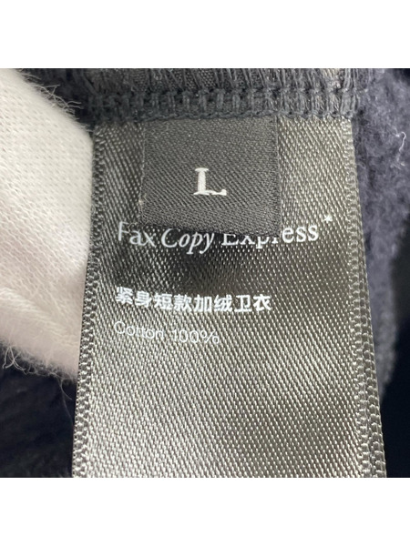 Fax Copy Express 短丈 ジップパーカー L 黒