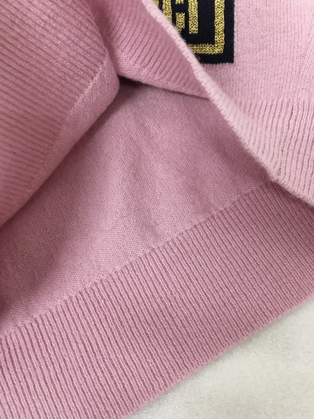 GUCCI ロゴプラークセーター S ピンク