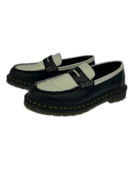 Dr.Martens PENTON 2トーン コインローファー 9 ブラック×ホワイト