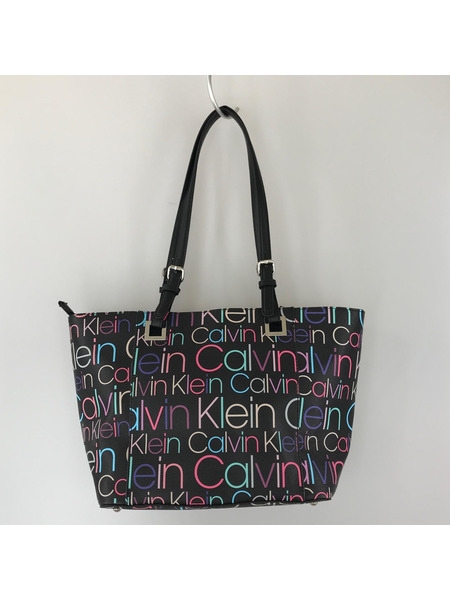 Calvin Klein トートバッグ 黒 マルチカラー ロゴ