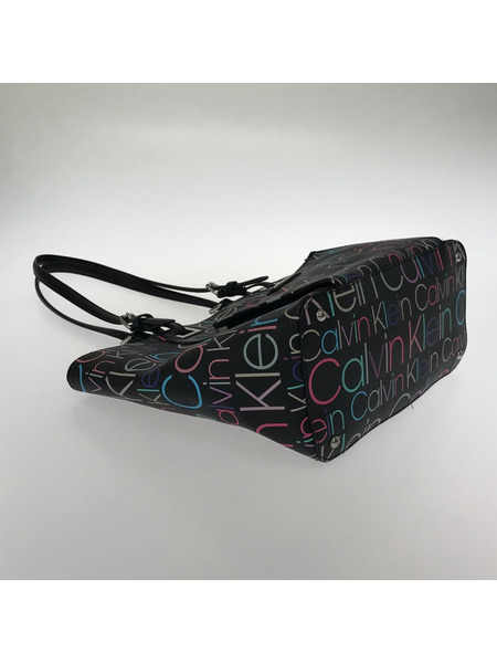 Calvin Klein トートバッグ 黒 マルチカラー ロゴ