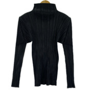 PLEATS PLEASE 長袖Tシャツ・カットソー 光沢プリント 黒 (3)