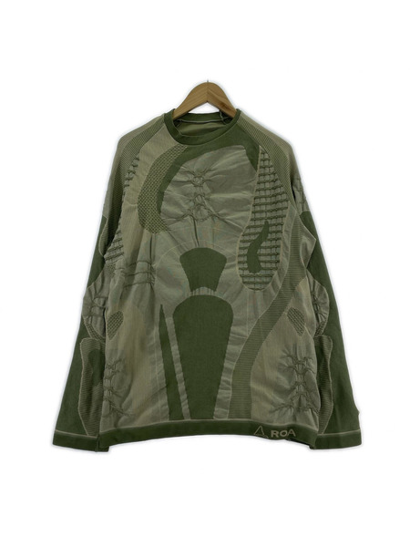 長袖Tシャツ・カットソー ROA HIKING TECH KNIT (M) 緑