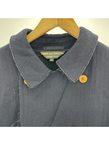 COMME des GARCONS AD2002 インサイドアウト 内ボア ダブルジャケット (L)[値下]