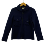 MANNA ジャケット ジップニットジャケット ネイビー