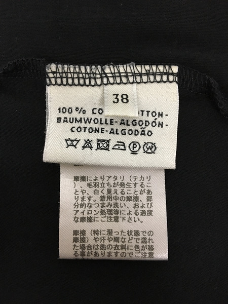 HERMES ポケット Tシャツ 刺繍 38 黒
