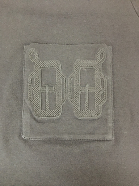 HERMES ポケット Tシャツ 刺繍 38 黒