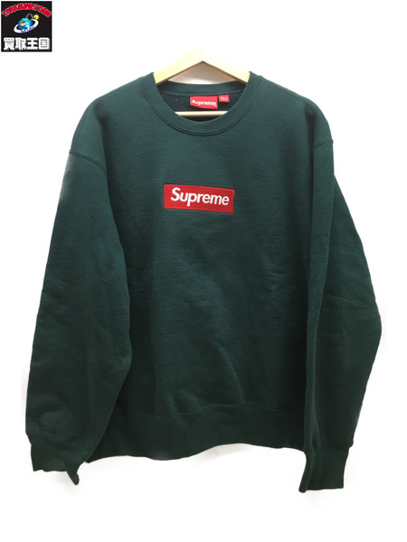 Supreme Box Logo Crewneck  Dark Pine  M