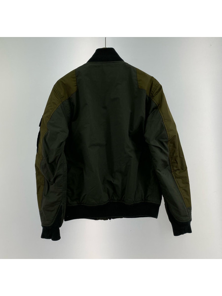 AVIREX ジャケット ワッペン フライト ジャケット カーキ M