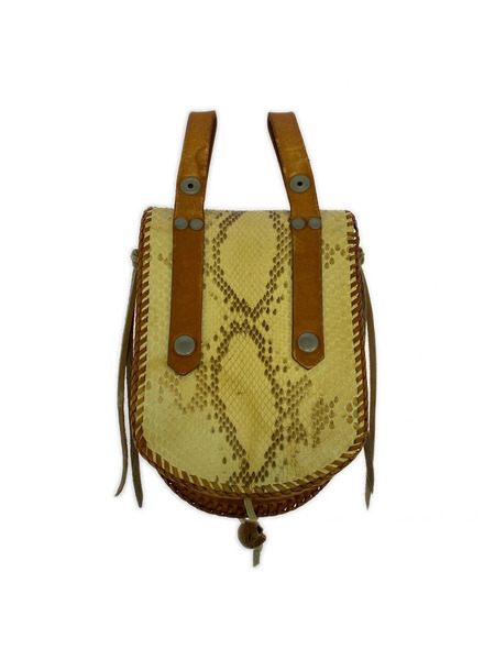 ボディバッグ パイソン レザー メディスンバッグ 茶