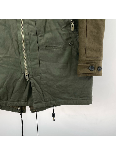 RAT ROEN フードファー ライナー付 モッズコート 48 オリーブ