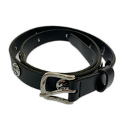 STUSSY ソノ他 SSロゴ スタッズ レザーベルト 黒