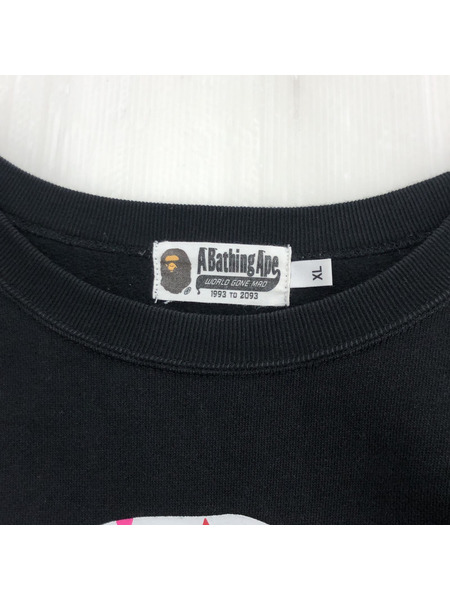 A BATHING APE Star Logo Sweatshirt 黒 XL