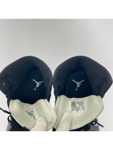 NIKE スニーカー WMNS AJ1 Mid "Black/White" 25.5cm