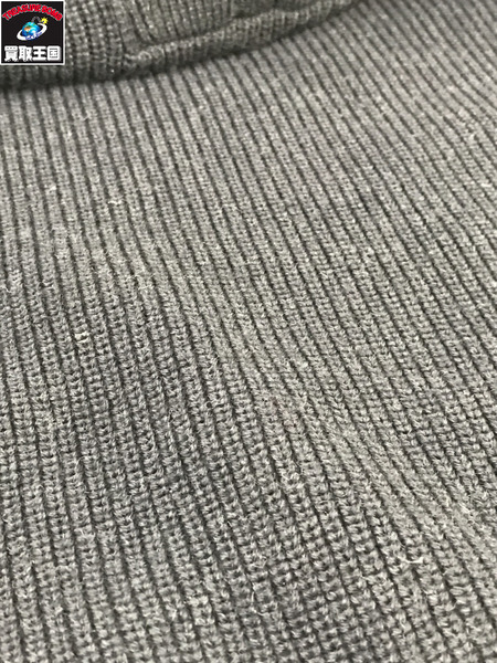 LV  シグネチャー ウール ハーフジップニット 黒 (M)