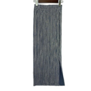 PLEATS PLEASE ロングスカート 箔プリント シルバー (1)