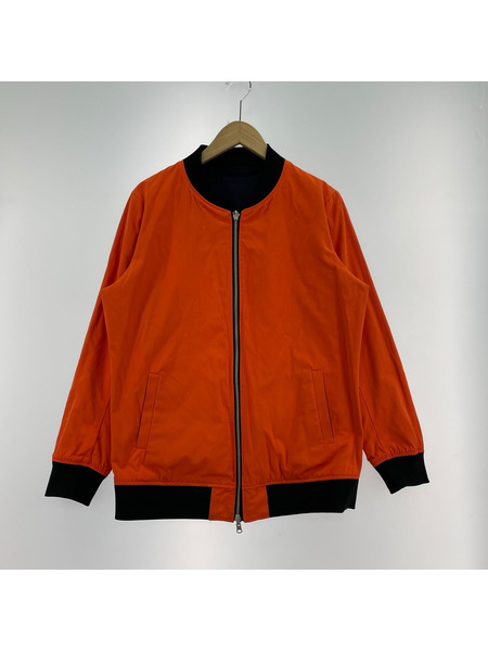 ブルゾン・ジャンパー No Id エンブロイダリーリバーシブル ネイビー/オレンジ