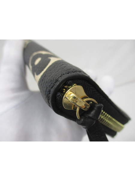 長財布 M80481　ジッピー・ウォレット　ブラック/ベージュ