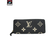 長財布 M80481　ジッピー・ウォレット　ブラック/ベージュ