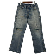 NEXUSVII SIDE SNAPPED REPAIRED DENIM PANTS 48 RRS-NYT-P0E