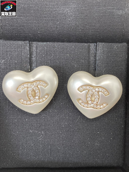 アクセサリー CHANEL/ピアス/ハート型/ラインストーン