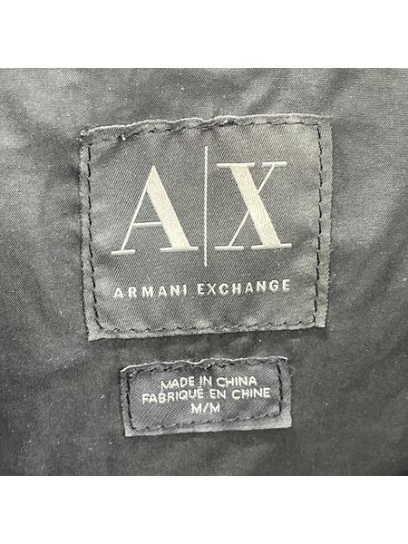 ARMANI EXCHANGE ダウンジャケット 光沢中綿ジャケット M BLK