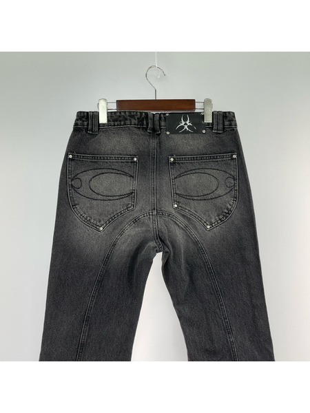 COZY.WORLD DARK KNIGHT FLARE JEANS M ブラック