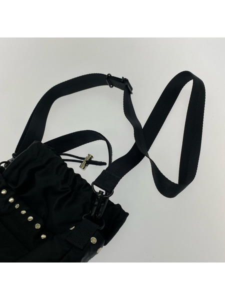 Mackintosh ショルダーバッグ スタッズ 巾着バッグ 黒