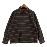 Supreme 24AW Woven Stripe Shirt  ウーブンストライプシャツ M ブラウン