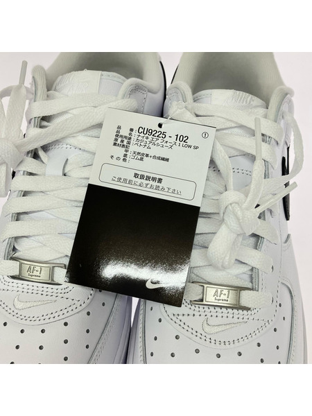 NIKE×Supreme AIR FORCE 1 LOW WHT BLK 28.0cm CU9225-102