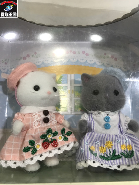 シルバニア なかよしペアセット いちご・たんぽぽの刺繍