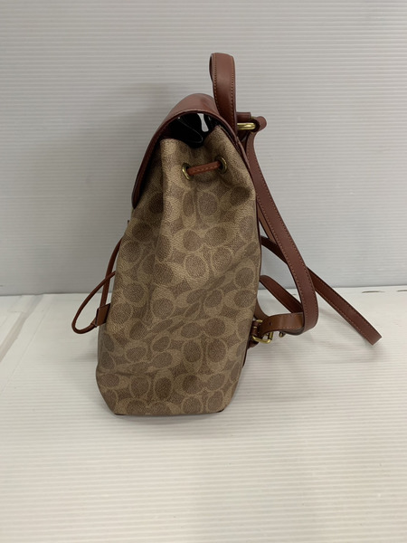 COACH ﾘｭｯｸ PVCｺｰﾃｨﾝｸﾞｷｬﾝﾊﾞｽxﾚｻﾞｰ BRW 350938[値下]
