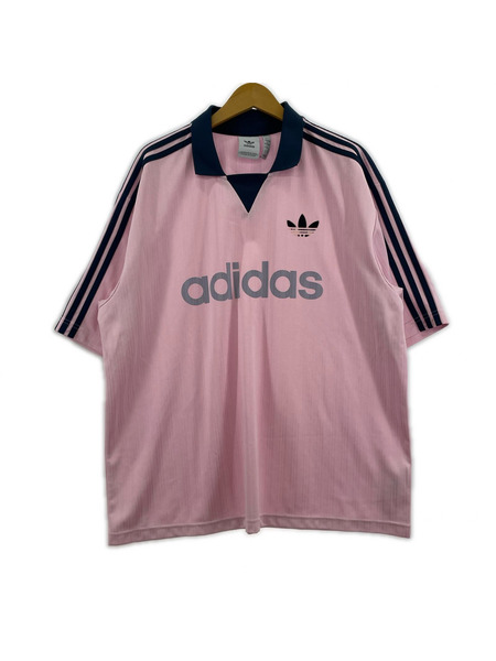 adidas 半袖Tシャツ・カットソー 襟付キゴーリートップ (XL) ピンク