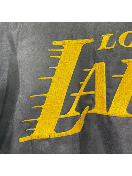 OLD・VINTAGE ジャケット NBA LAKERS ナイロンスタジャン 黒系 (M)