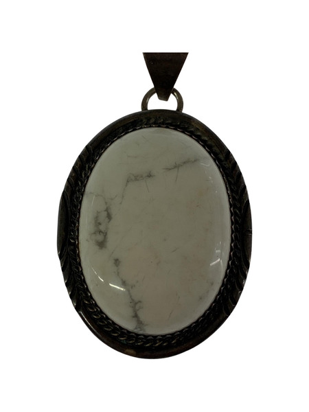 OLD・VINTAGE ネックレス H刻印 ホワイトバッファロー Sterling シルバーネックレス