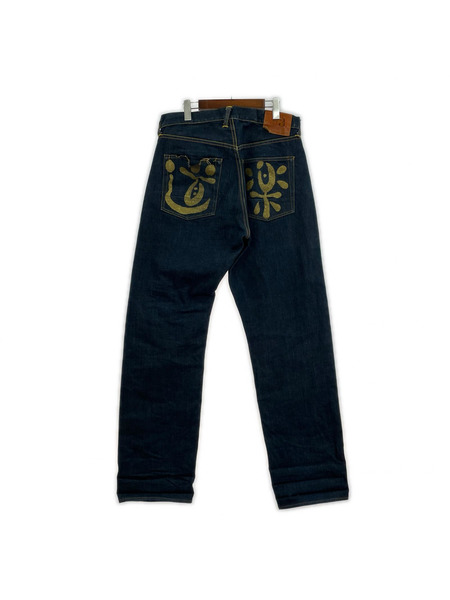 EVISU デニム・ジーンズ 道楽 ゴールドペイント W34