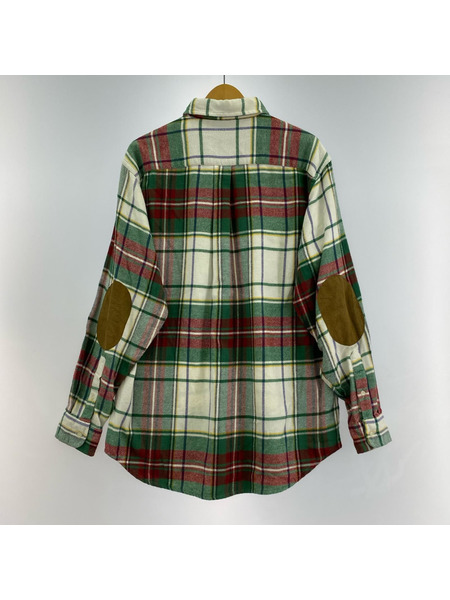 POLO RALPH LAUREN 長袖シャツ チェック 緑白 (XL)
