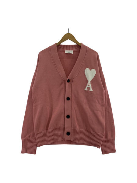 ami paris ピンク ニット カーディガン AMI paris カーディガン ニットカーディガン/ピンク/L|商品番号