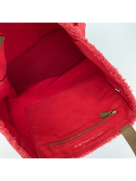 ANYA HINDMARCH トートバッグ キャンバストートバッグ 赤