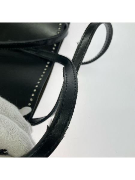 YAHKI ショルダーバッグ オールレザーバッグ 黒