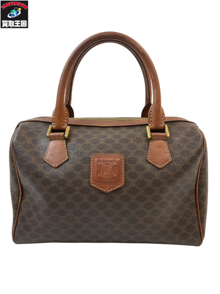  CELINE セリーヌ マカダム ミニボストンバッグ 茶 ブラウン MC97/2