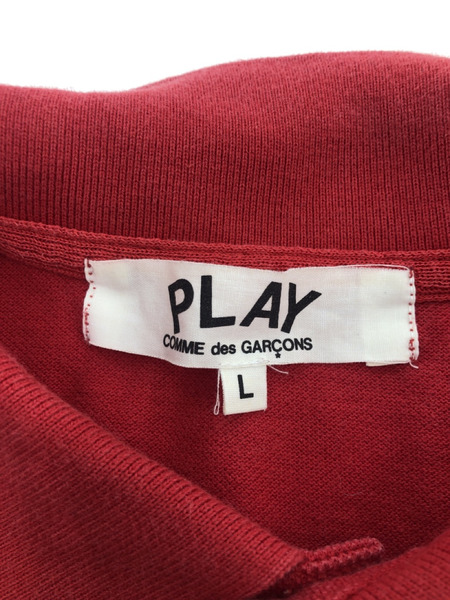PLAY COMME des GARCONS ポロシャツ AZ-T005 RED L[値下]