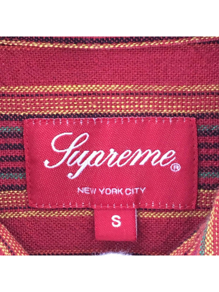 Supreme 半袖シャツ 2023SS NEEDLEPOINT S/S SHIRT RED