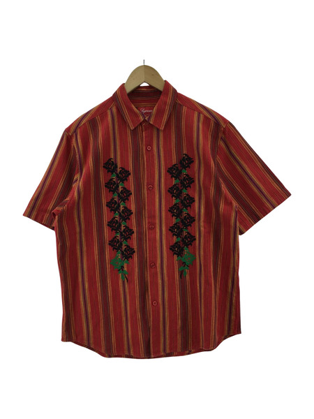 Supreme 半袖シャツ 2023SS NEEDLEPOINT S/S SHIRT RED
